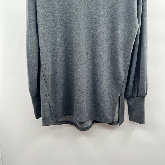 Ophelia Roe Mock Neck Sweatshirt Gray Women's Size Small Long Sleeve - Picture 3 of 9